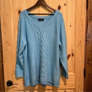 Lane Bryant‎ Light Blue V-Neck Sweater